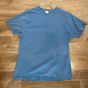 Wyr split hem t shirt, marine blue, large, like new!